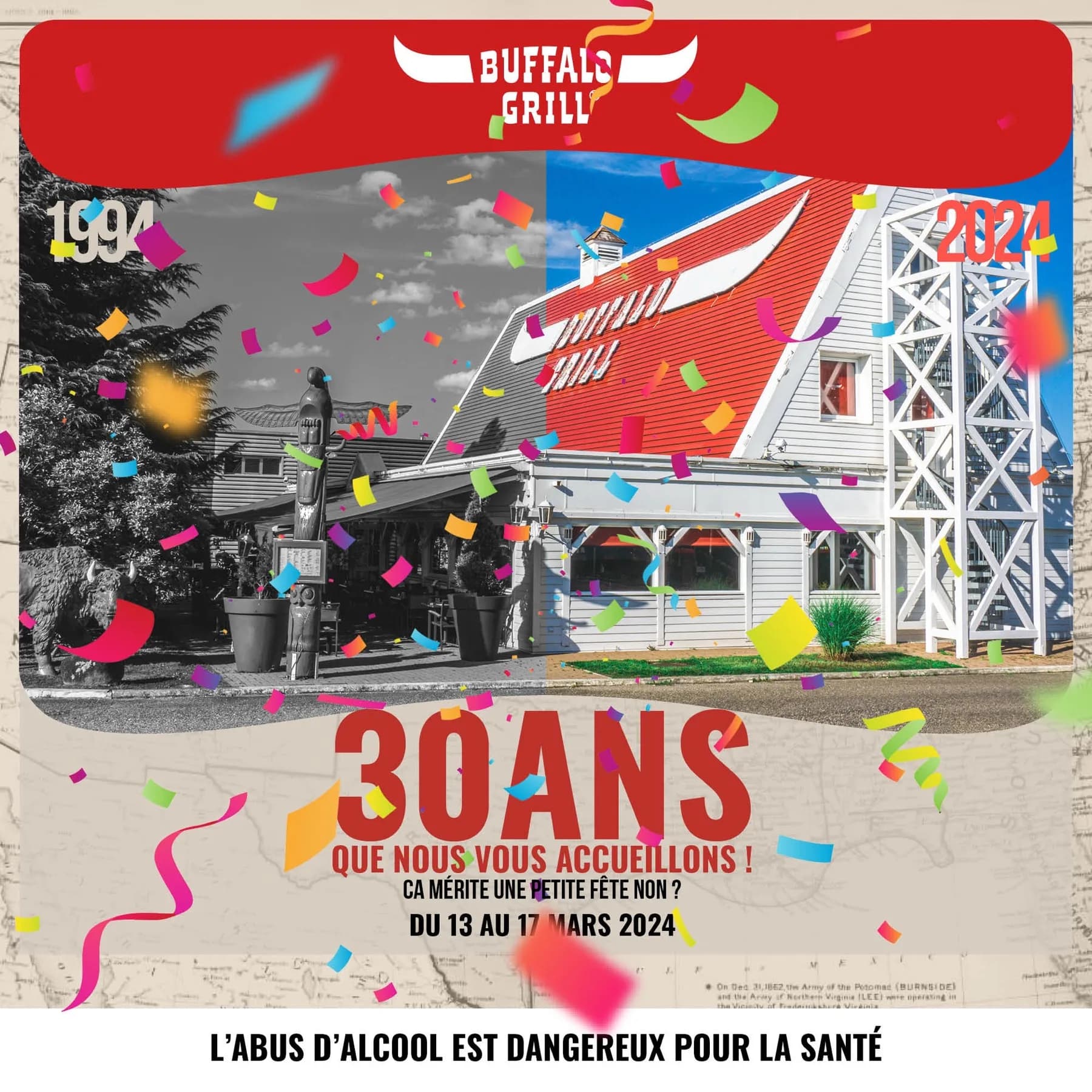 Affiche Instagram Buffalo Road Map