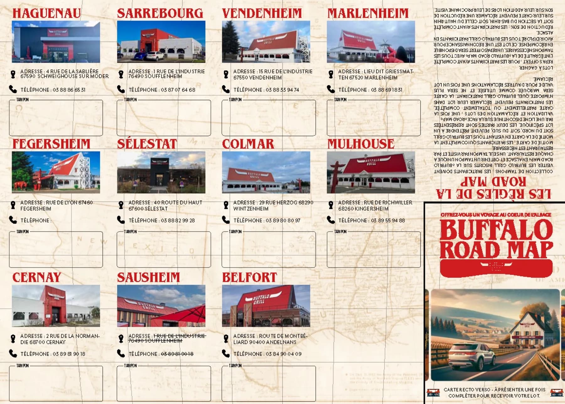 Deuxième page de la Buffalo Road Map