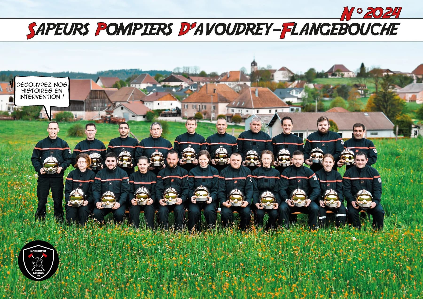Page intérieure du calendrier Pompiers d'Avoudrey